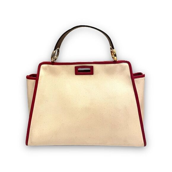 FENDI Crème & Red Medium Defender Cover - Picture 10 of 14